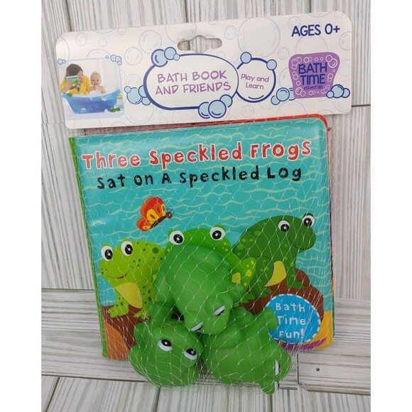 Bath Time Fun Three Speckled Frogs Waterproof Book 3 Squirty Toys Squirt Frog 0+ - Picture 14 of 16